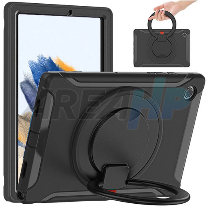 Armor Ring Heavy Duty Hybrid Protective Case Casing Cover Samsung Tab A8 10.5 2021 X200 X205