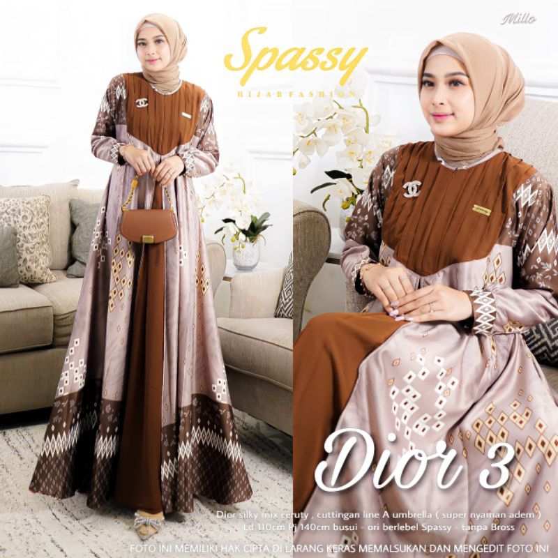 GAMIS DRESS MAXI DIOR 3 ORIGINAL BY SPASSY