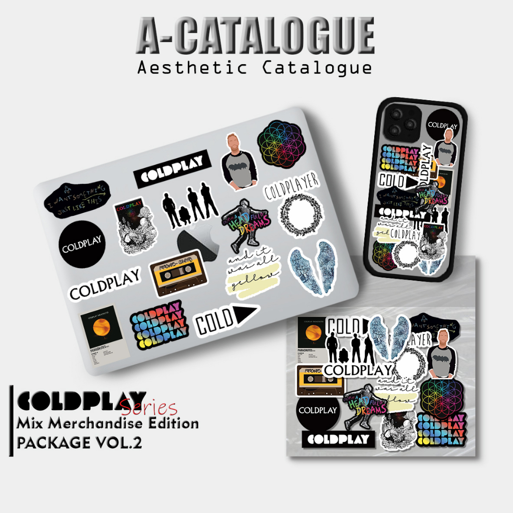 

Sticker Aesthetic Catalogue Waterprooft Compilation Hypebeast Band Icon Logo || COLDPLAY VOL.2