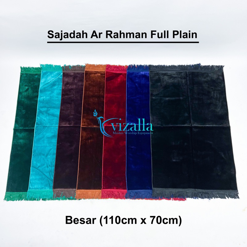 Sajadah Ar Rahman Full Plain Besar/ 110*70 Sajadah Polos/ Grosir Sajadah