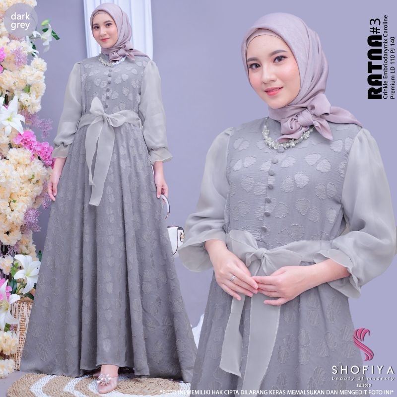 lNUMA,VENYA,JASMINE,,RATNA, RARAS,SYARLA ,HANA Set Maxi Dress Ori by Shofiya Fashion843