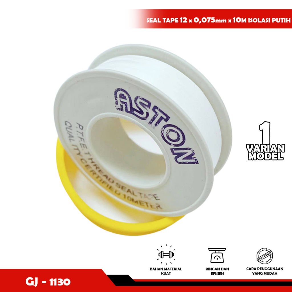 SEAL TAPE 12 x 0,075 MM x 10 METER ISOLASI PUTIH LENTUR - YOSINOGAWA