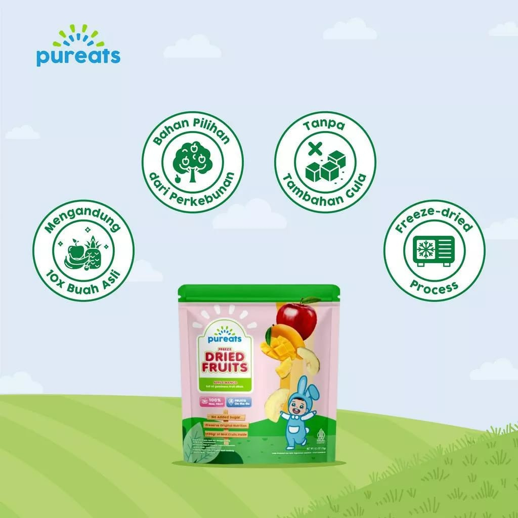 Pureats Dried Fruits 15g - Cemilan Anak