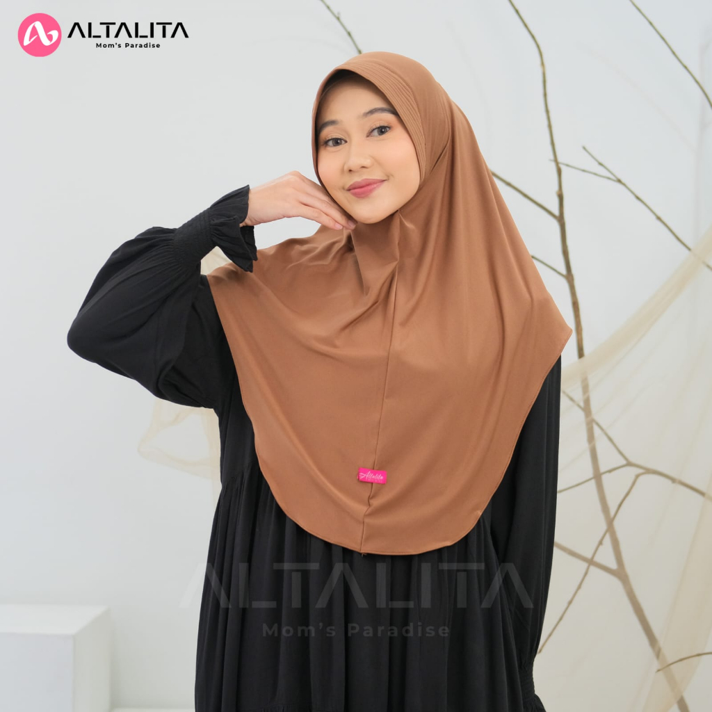 Altalita - Jilbab Instan Qanita Penguin Ukuran L Hijab Bergo Hamidah Instan pet Tebal Bahan Jersey Premium Kerudung Sport Instant Menutup Dada Cocok Untuk Sekolah Olahraga Volly Futsal Senam dan Sehari-Hari