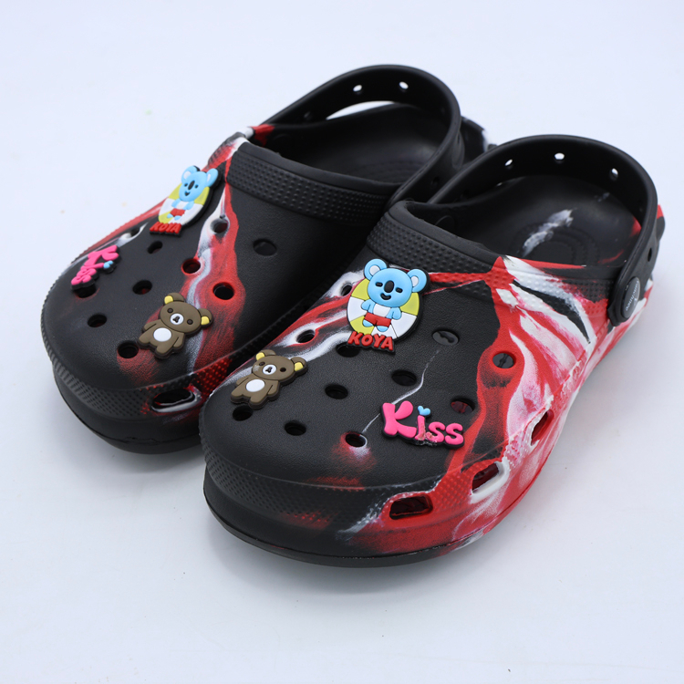 Sandal Kodok Wanita Sandal Baim Wanita Slop Kodok Classic Bae Clog Motif Kiss Eva Anti Slip