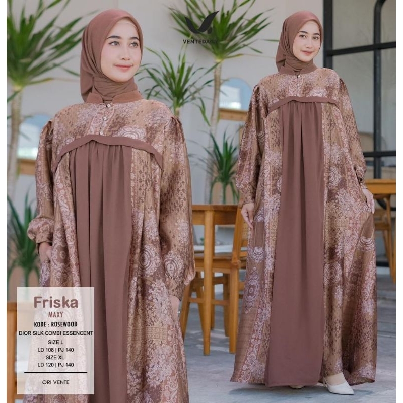 FRISKA maxy dress gamis silk jumbo L XL by VENTE