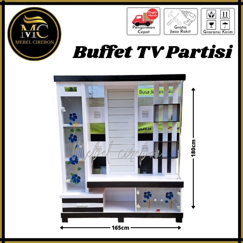 Buffet TV  Minimalis / Lemari TV / Buffet Kristal Minimalis Murah majalengka Indramayu Cirebon Brebe