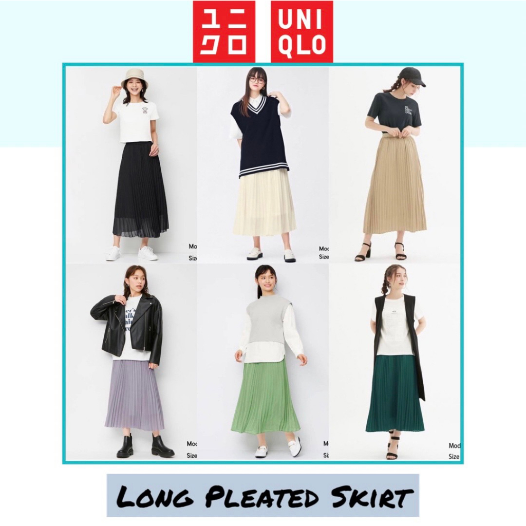 Long Pleated Skirt by GU Uniqlo - Rok Panjang Wanita