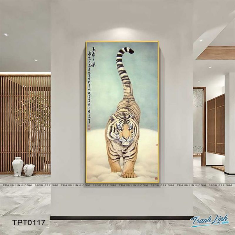 lukisan macan 120x80cm