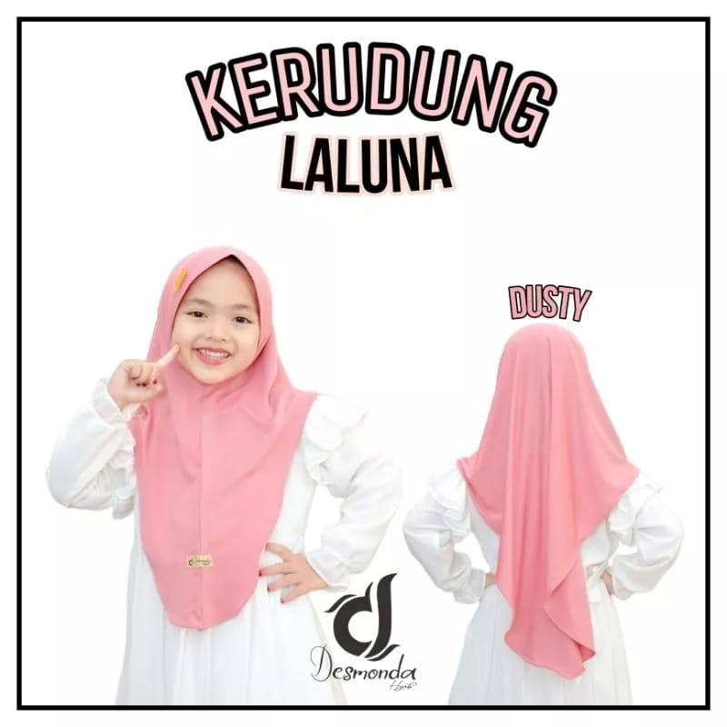 kerudung anak instan laluna / hijab anak jersey allsize 4-8thn