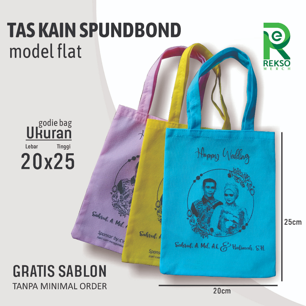 

GodieBag Tas asul asul lahiran Souvenir ulang tahun / tas promosi