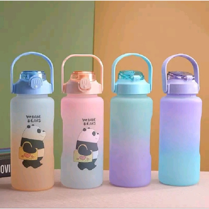 Botol Minum Beruang Panda Botol Viral Bear We Babe Bears Gradasi 2 Liter Free Stiker