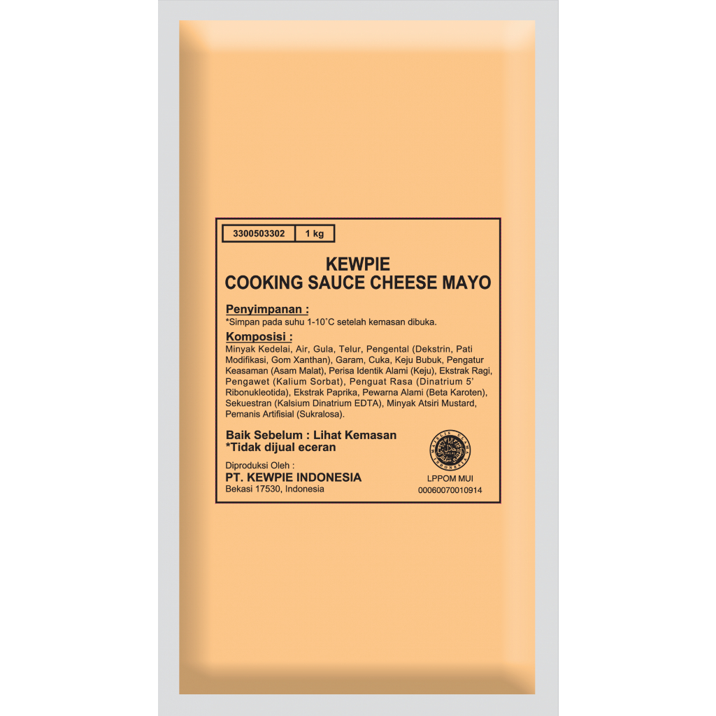 

KEWPIE COOKING CHEESE MAYO 1KG KEMASAN BANTAL, ENAK SIAP MAKAN