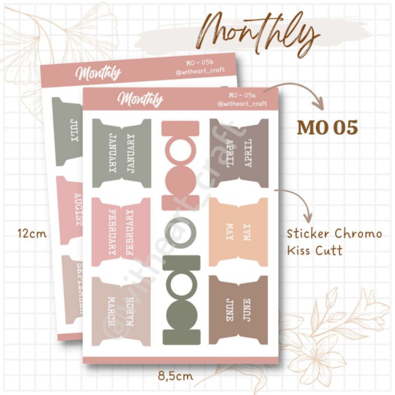 

WHC - Sticker Monthly Weekly for journaling scrapbooking