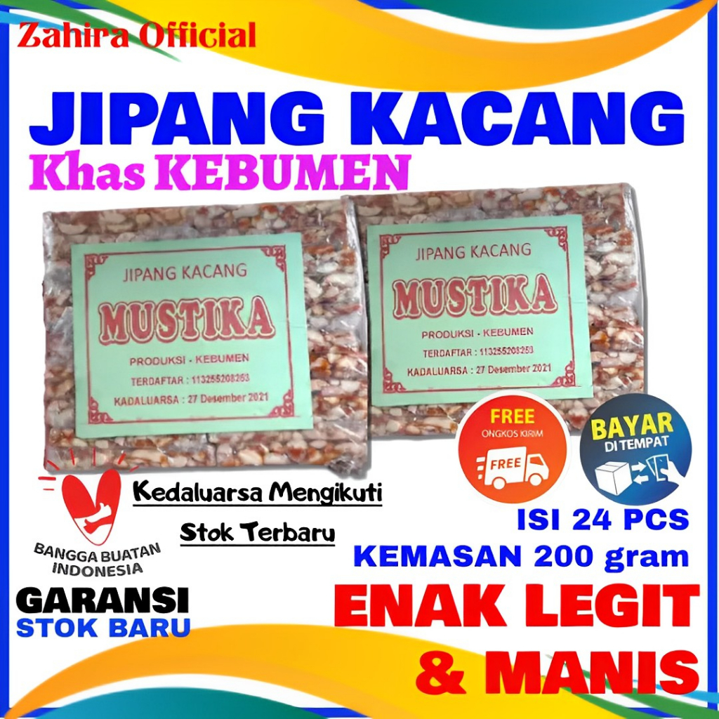 

Jipang Kacang Gula Jawa Karamel Asli Khas Kebumen Cemilan Enak Kekinian