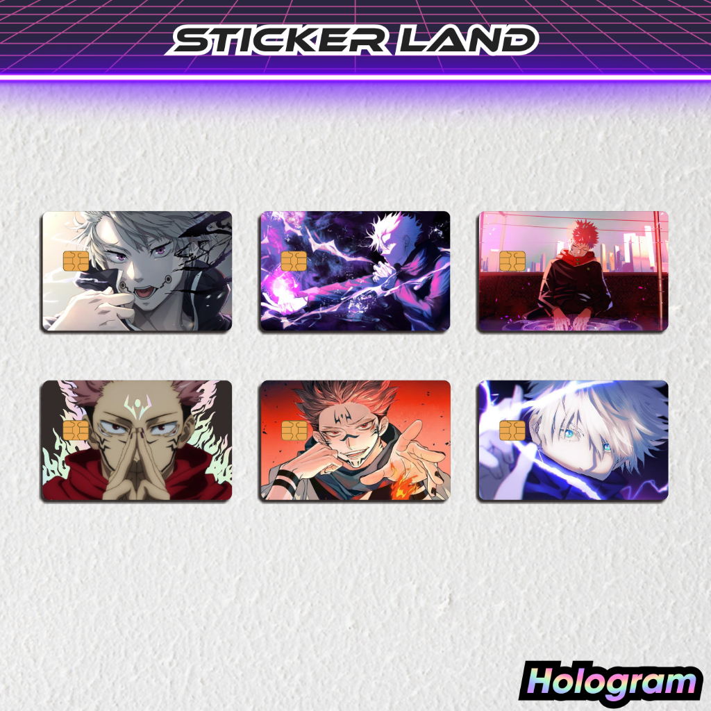 

Stiker ATM Jujutsu Kaisen Spesial Hologram - Stiker Kartu ATM Anime Hologram Emoney Flazz Sticker Land