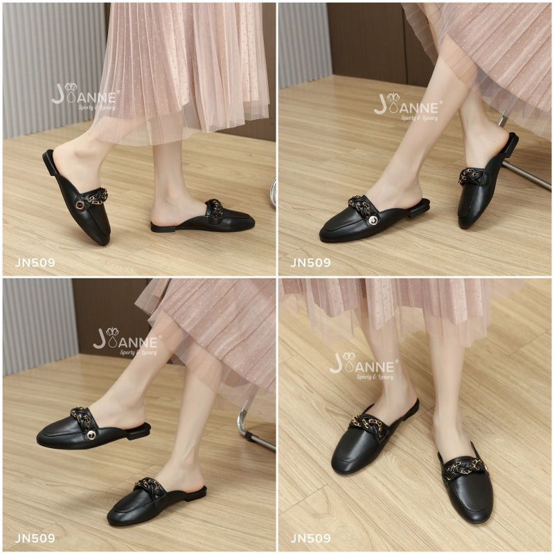 JOANNE Chain Mules Loafers Shoes #JN509 ORIGINAL