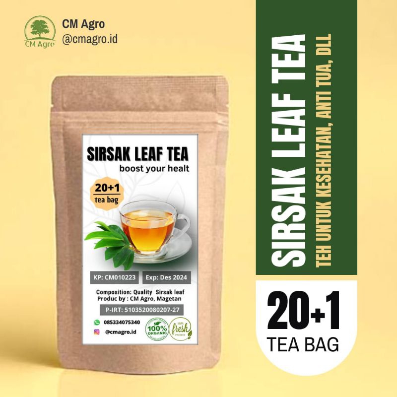 

TEH CELUP DAUN SIRSAK, HERBAL ORIGINAL KHASIAT LUAR BIASA, ISI 20 + BONUS 1