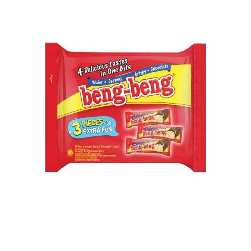 

CHOCO BAR | BENG BENG WAFER CHOCOLATE 3X20G PACK | COKLAT BENG-BENG