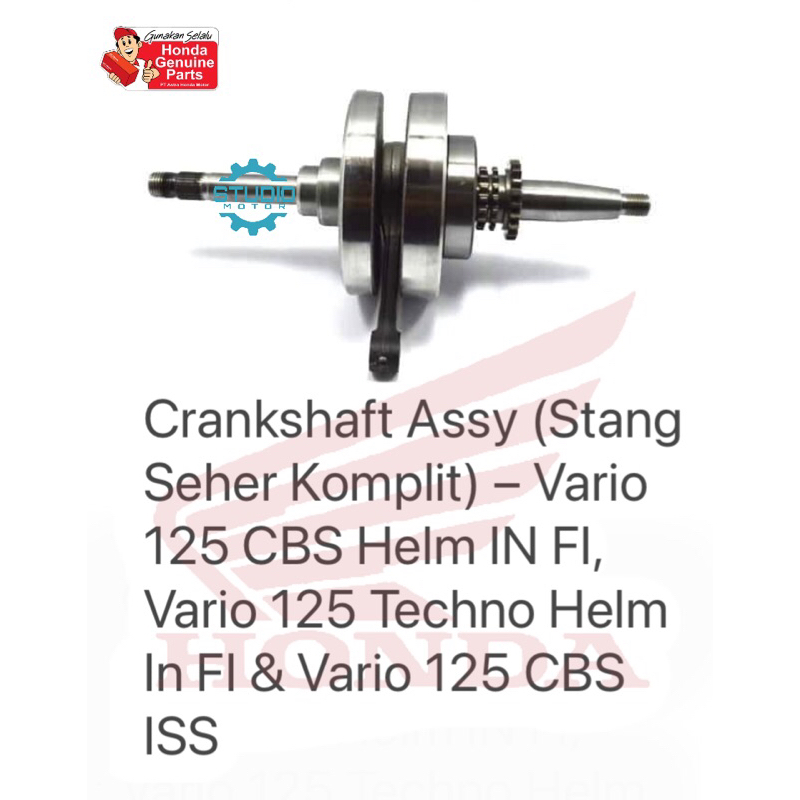 1300AKZR600 Stang Seher Komplit Crankshaft Assy Vario 125 Injeksi Fi 1300A-KZR-600) Kruk As Vario 125 Fi Injeksi AHM 13000K60B60