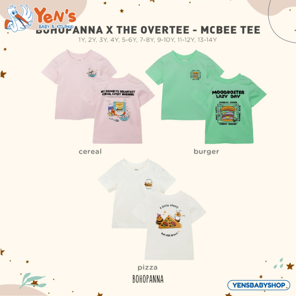 BOHOPANNA - BOHOPANNA X THE OVERTEE - MCBEE TEE - Atasan Anak