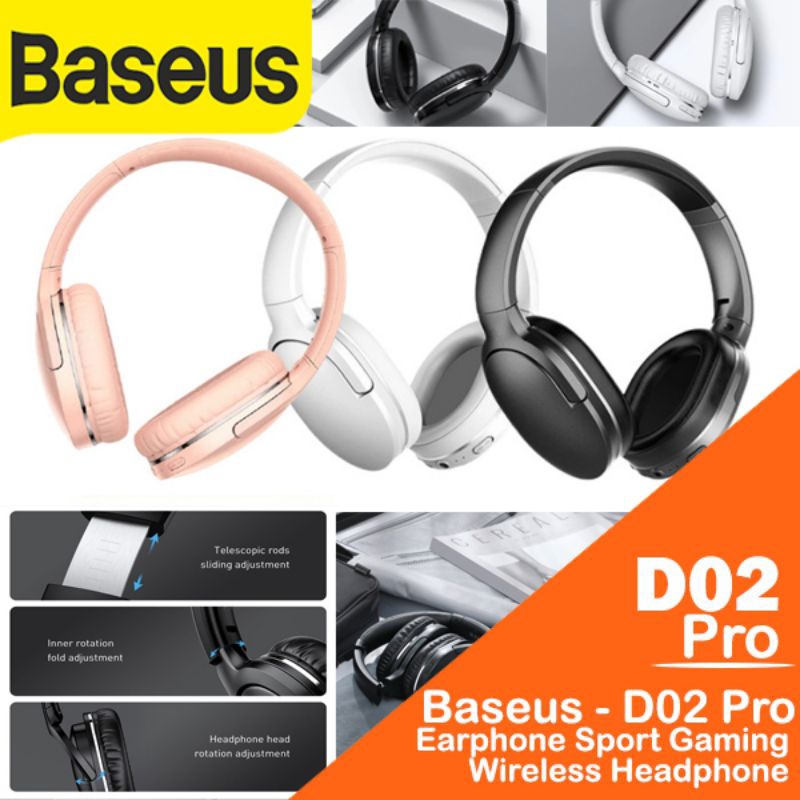 Baseus Encok D02 Pro Headphone Bluetooth Wireless Noise Reduction