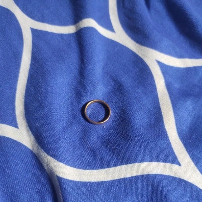 Cincin emas 18 karat ukuran 14 asli