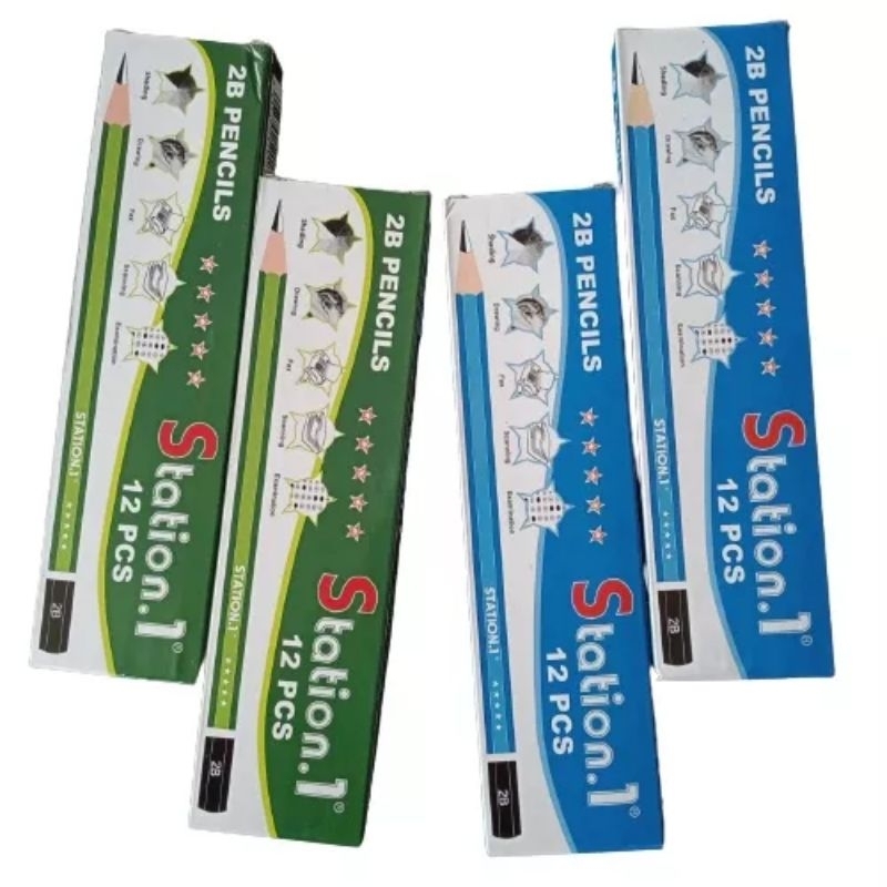 

Pensil Kayu Station 12 pcs 2B Hijau