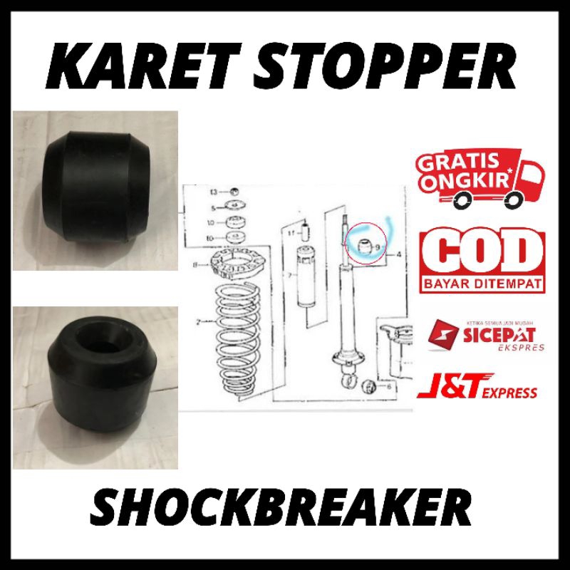 Karet Stopper Shockbreaker Shock Breaker Belakang Accord Maestro, Accord Cielo
