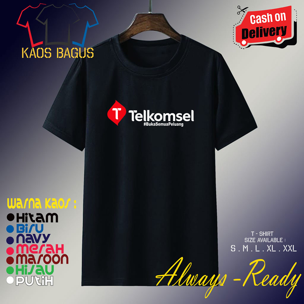 Kaos Telkomsel logo Baru Perusahaan Baju Tshirt Distro Terlaris