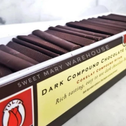 

QH tulip stick dark coklat compound repack 1.5kg - coklat stick