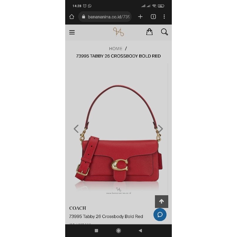 preloved tas coach tabby