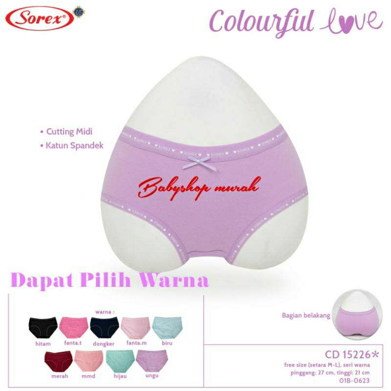 CELANA DALAM WANITA SOREX KATUN ALL SIZE SETARA L FIT TO XL 15226 15227 15228 13260 13262 13267