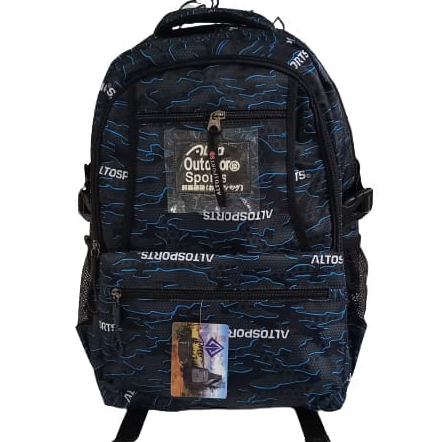 Tas Ransel Alto Original/Tas Ransel Sekolah Anak SD SMP SMA Kuliah/Tas Kerja/Tas Alto Hitam polos