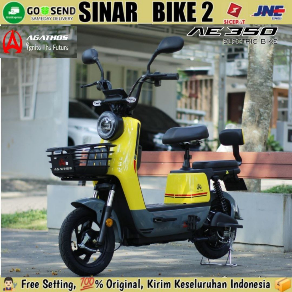 Sepeda Listrik AGATHOS AE 350 500 Watt Electric E Bike 48V/12 Ah