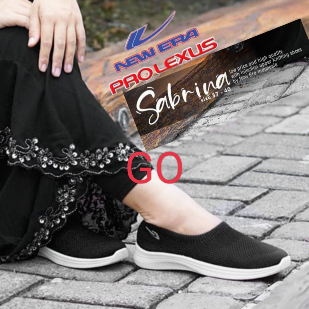 sogo NEW ERA SABRINA/SHEILA Sepatu Slip On Wanita Rajut TERBARU Original Murah 37/41