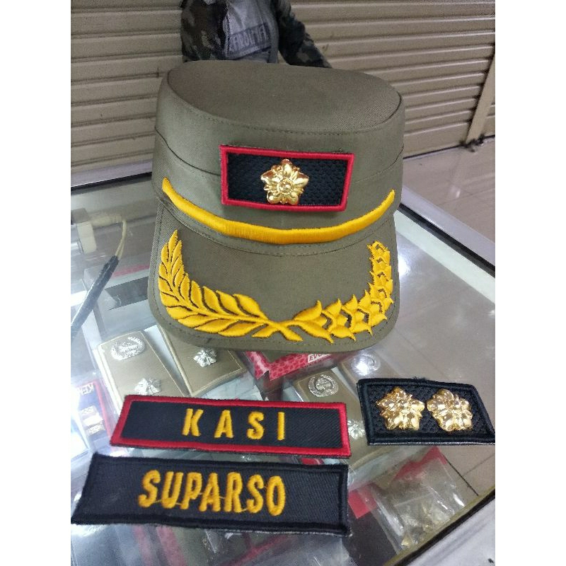 Topi komando satpol pp model bilup,gol 3d,4a,4b