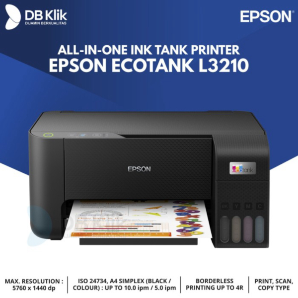 Printer EPSON EcoTank L3210 A4 All in One-EPSON L3210 Ink Tank Printer