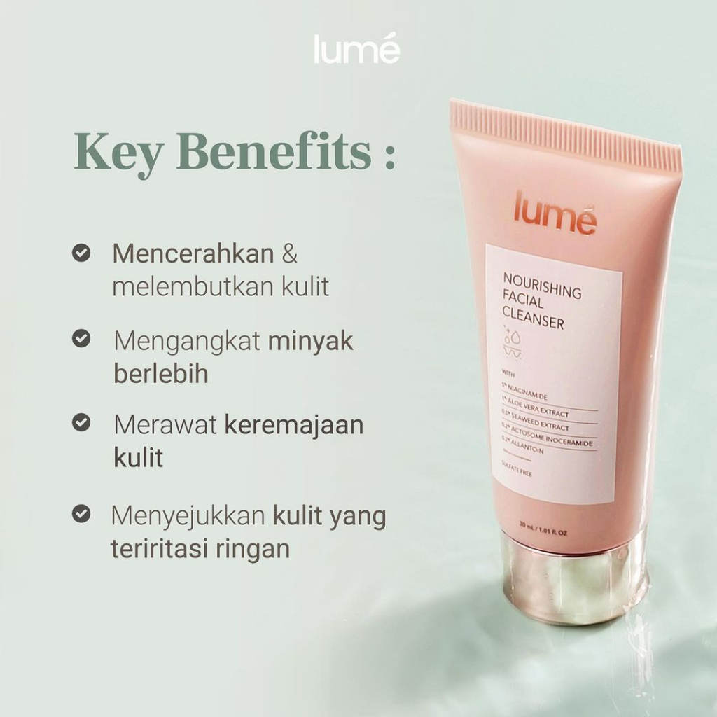 LUME Nourishing Facial Foam Pembersih Wajah bebas Sulfates SLS