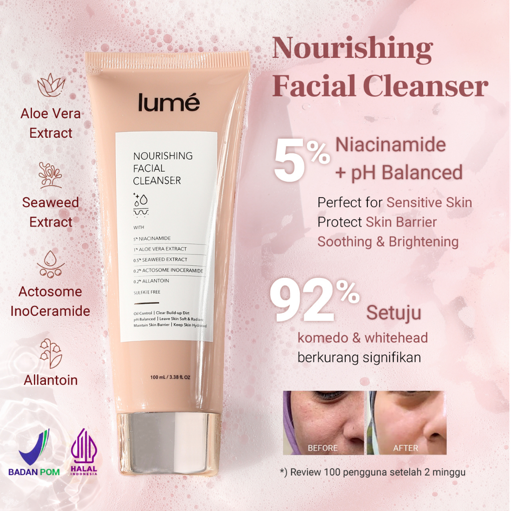 LUME Nourishing Facial Foam Pembersih Wajah bebas Sulfates SLS