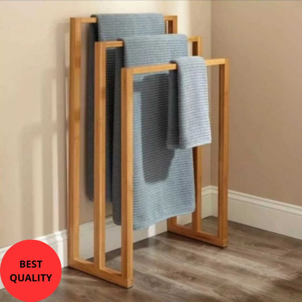 Rak Handuk Kamar Mandi / Jemuran Handuk / Rak Handuk Kayu Kamar Mandi
