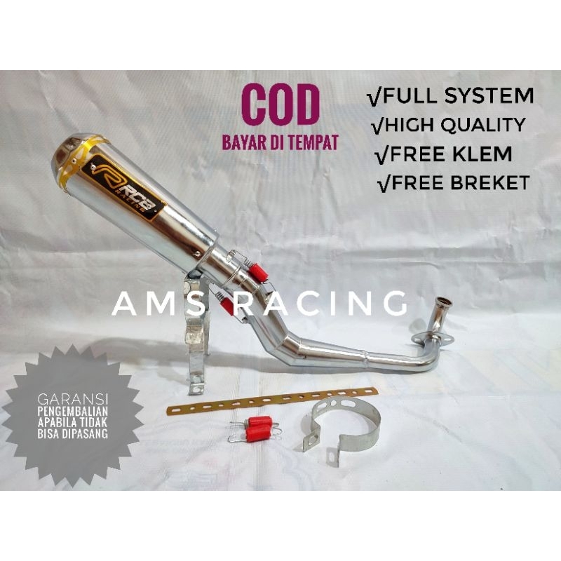 Knalpot Racing RCB Kapsul /ALL BEAT/ALL SCOOPY/ALL MIO/ALL VARIO/FINO/X-RIDE/GENIO/SPACY/NEX/XEON/GE