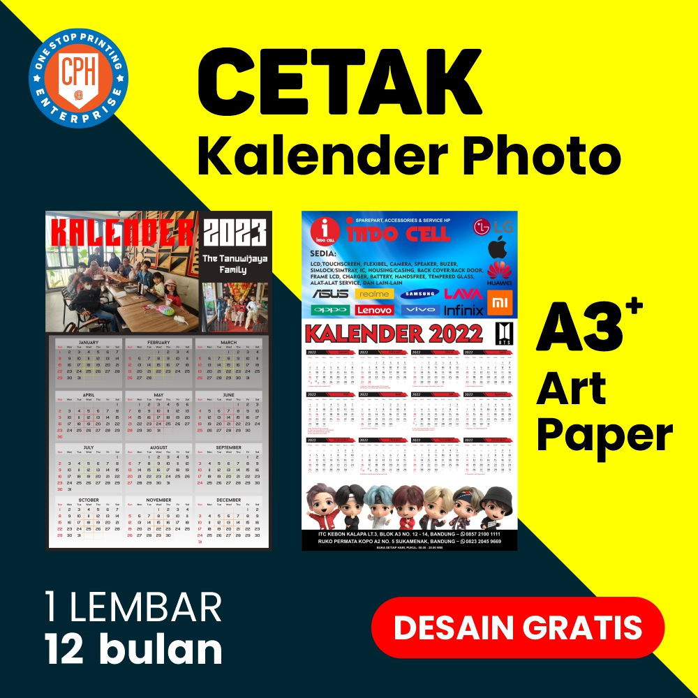 

CETAK KALENDER PHOTO DESAIN GRATIS A3+