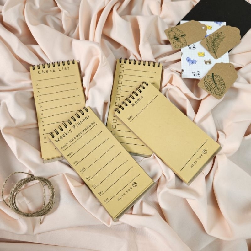 

[CRAFT] MEMO TO DO LIST SPIRAL / WEEKLY PLANER / CHECK LIST by. TOOKE