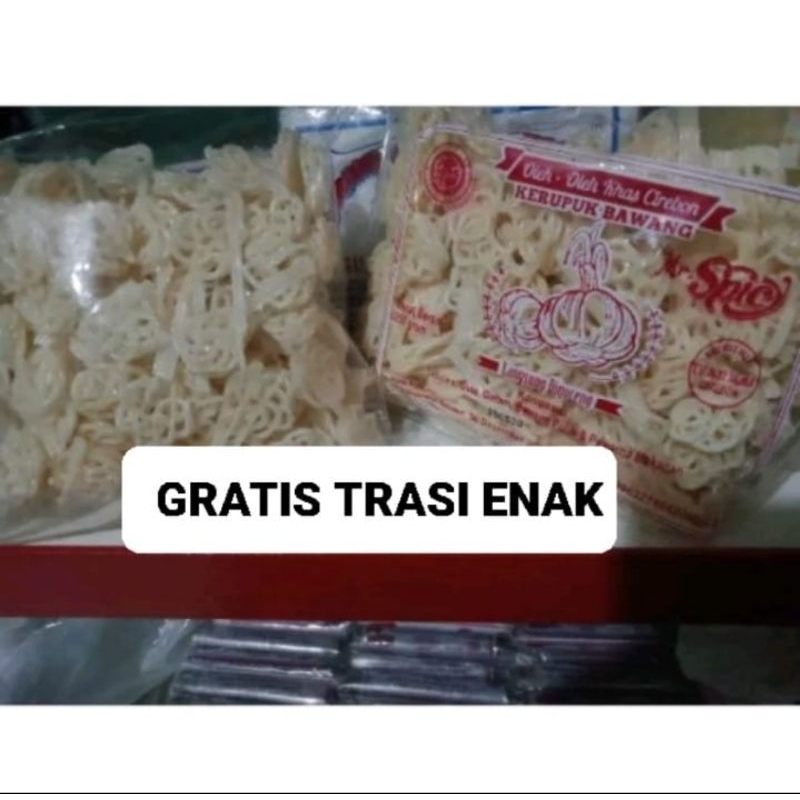 

Kerupuk Bawang Khas Cirebon 250gr ENAK GRATIS terasi