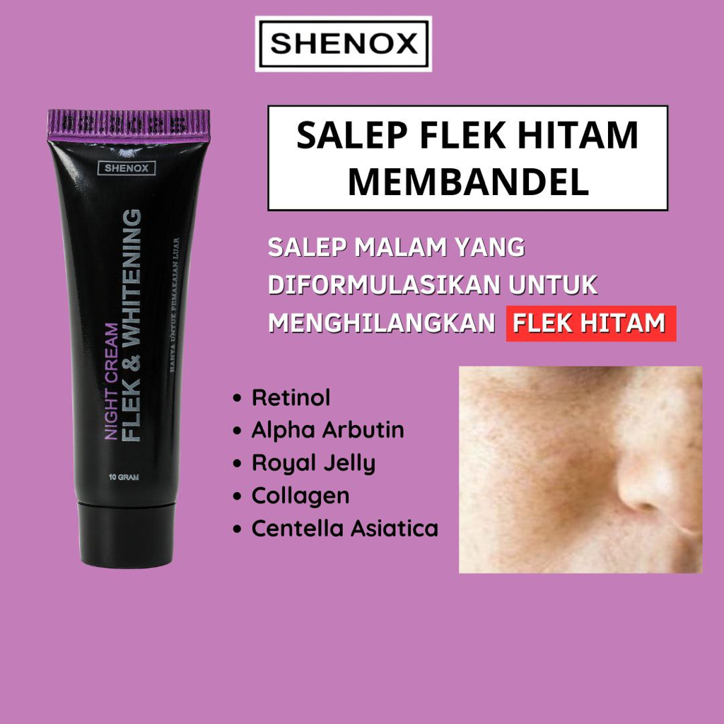 Shenox Flek Hitam Salep Night Whitening Salep Oles Flek Bandel