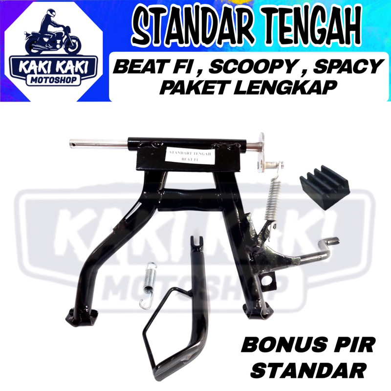 PAKET LENGKAP Standar Standart Jagang 2 Tengah Beat FI Esp Street Pop Scoopy 2013-2018 Ring 14 Hitam