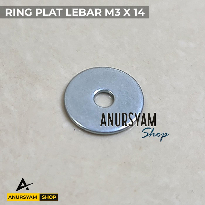 Ring Plat Lebar M3 x 14 x 1 / RIng M3x14 / Ring Plat M3 Lebar