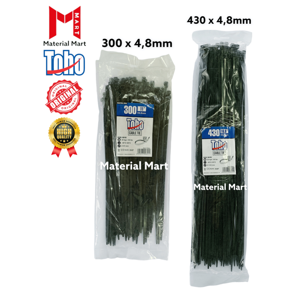 Kabel Tis Toho 30cm Tebal | Cable Tie Toho 43cm Tebal | Kabel Ties 300mm Tebal | Kabel Tis 430mm | Material Mart