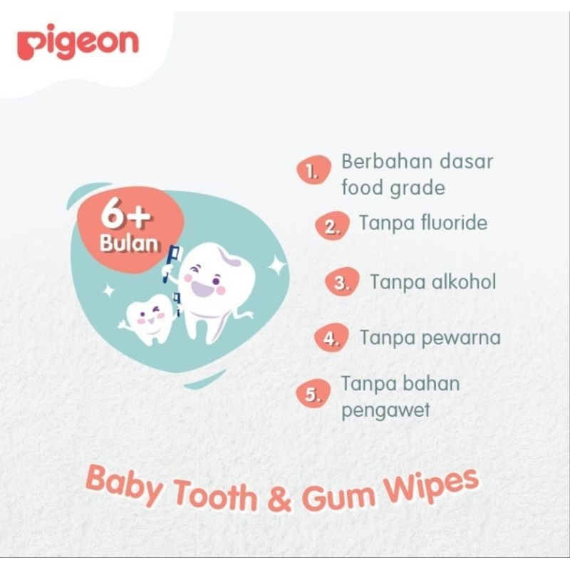 Pigeon Baby Tooth and Gum isi 20 Strawberry Flavour Natural / Pembersih gigi dan gusi bayi Pigeon